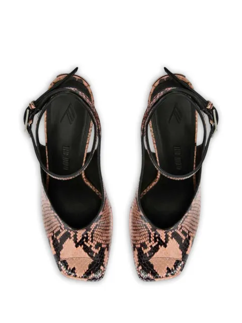 The Attico Ornella python-print heeled leather pumps 