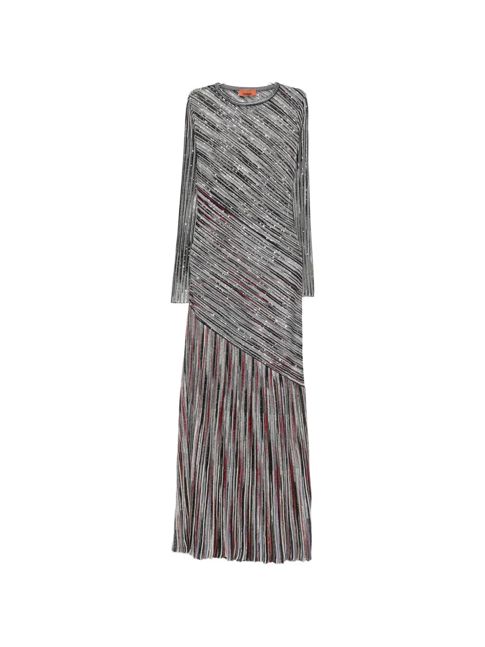 Missoni sequin-embellished striped maxi dress - Nero