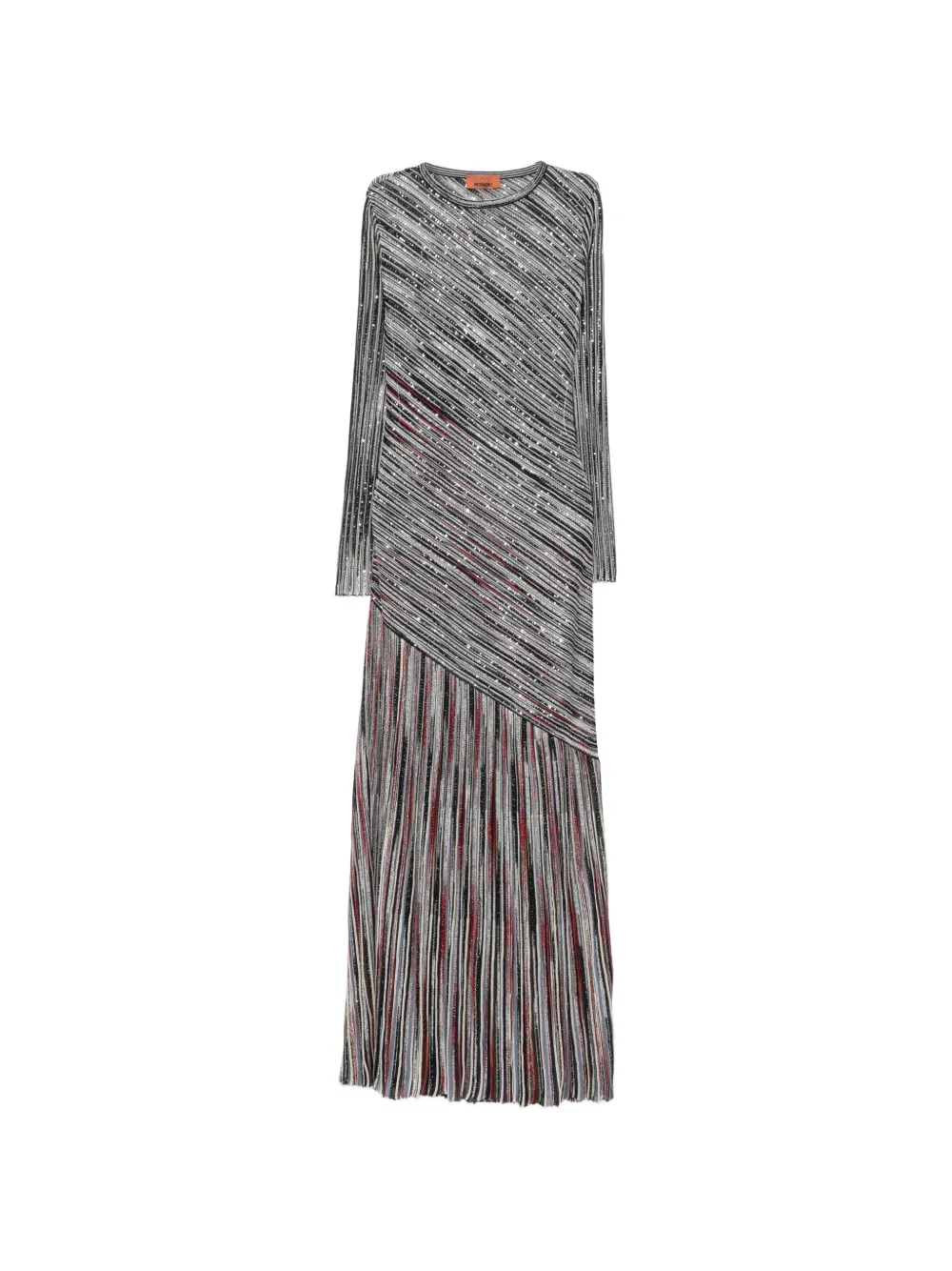 Missoni sequin-embellished striped maxi dress - Black