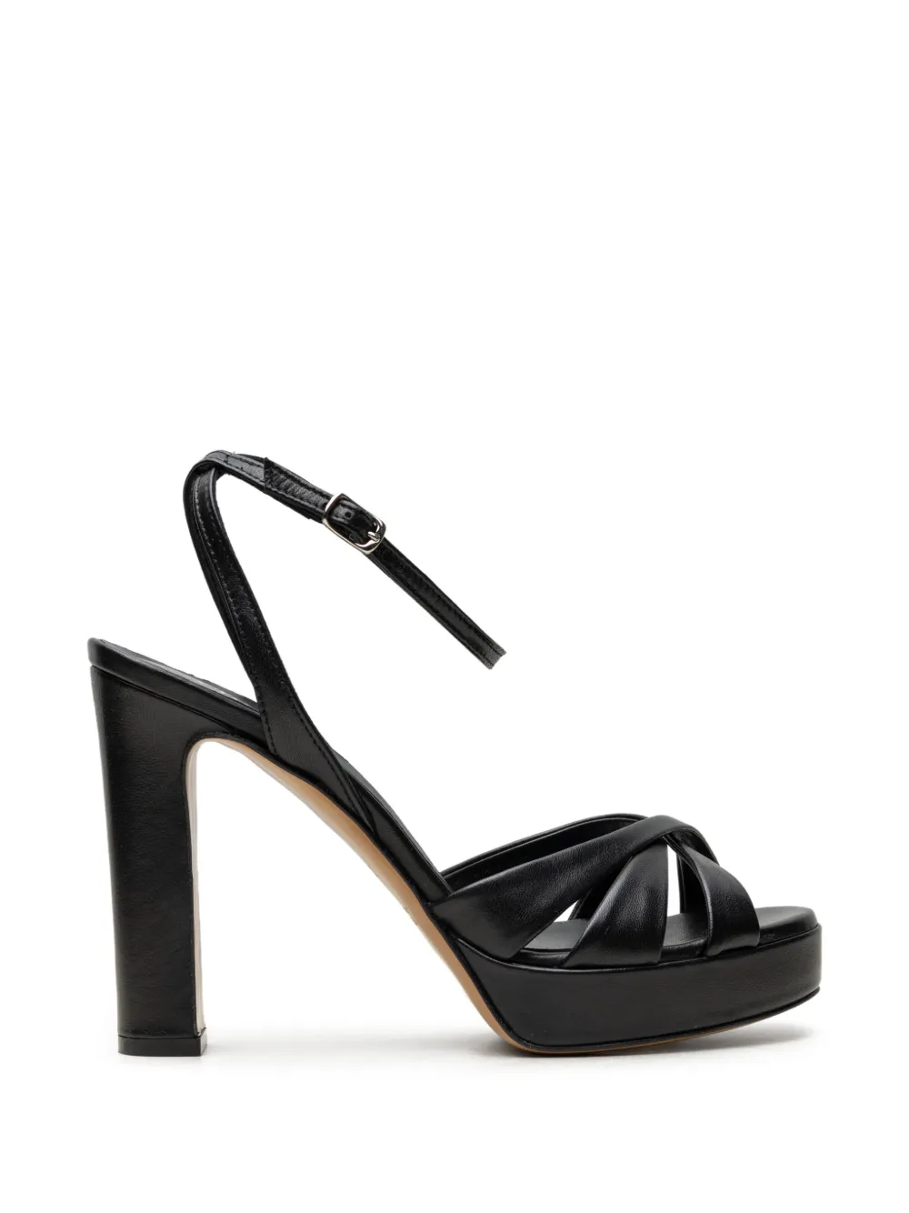 CHUCKIES crossover-strap platform sandals Zwart