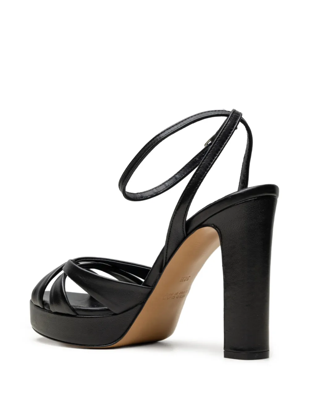 CHUCKIES crossover-strap platform sandals Zwart