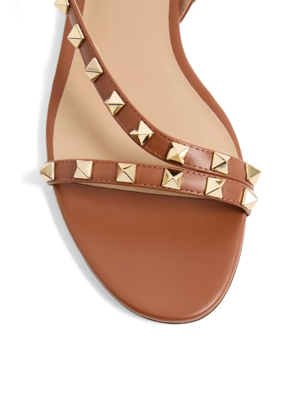 Valentino Garavani Rockstud leren sandalen Bruin