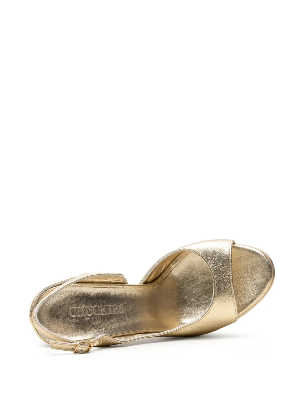 CHUCKIES metallic platform sandals Goud