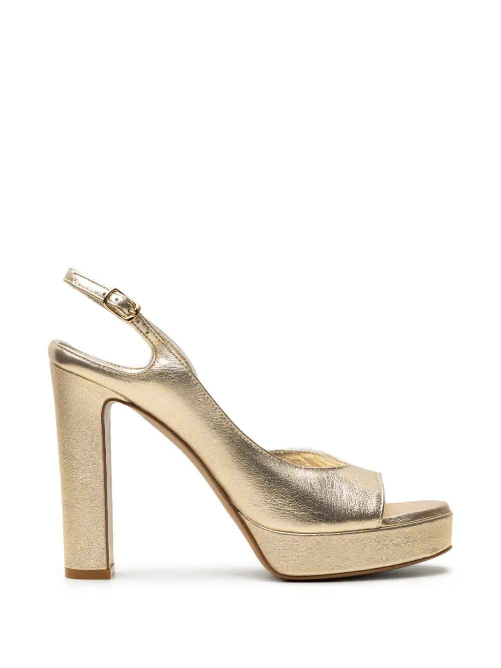 CHUCKIES metallic platform sandals Goud