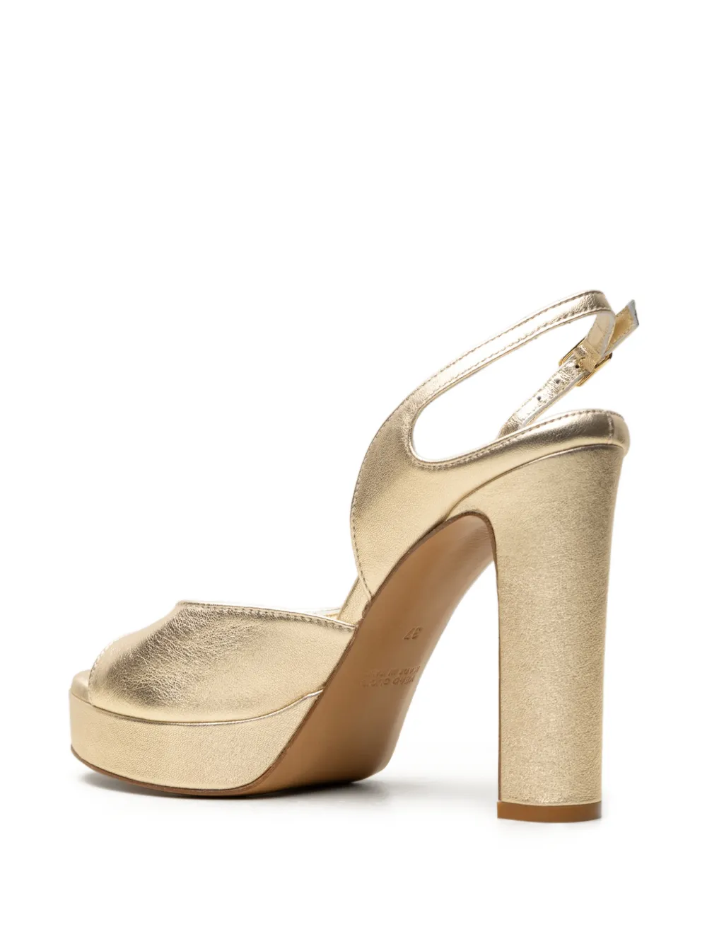 CHUCKIES metallic platform sandals Goud