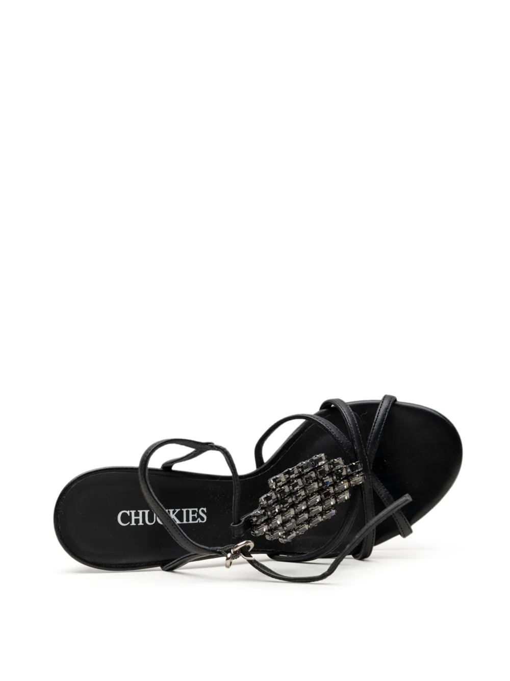 CHUCKIES crystal-embellished sandals Zwart