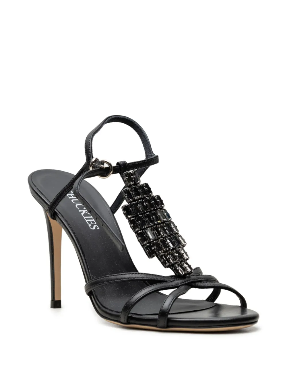 CHUCKIES crystal-embellished sandals Zwart