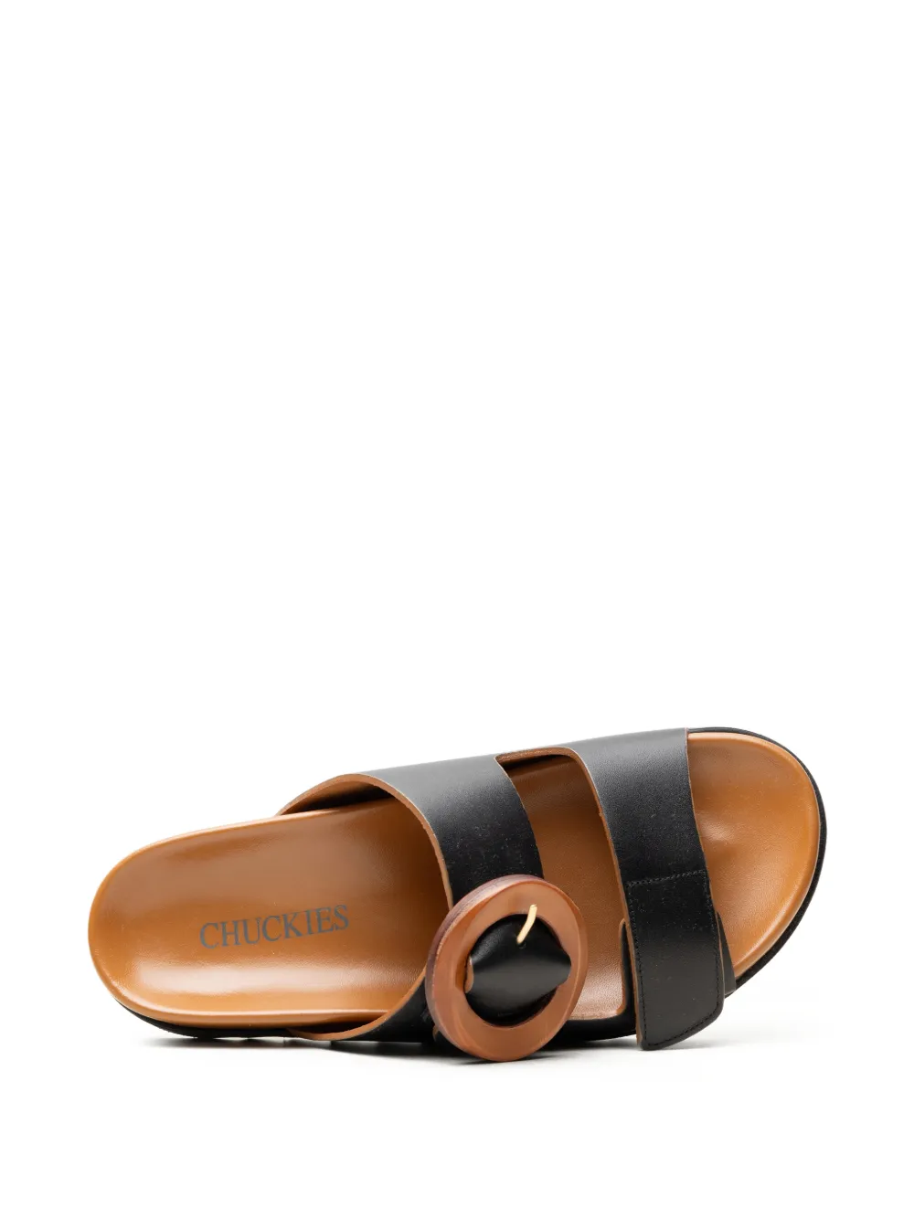 CHUCKIES buckle-detail touch-strap sandals Zwart