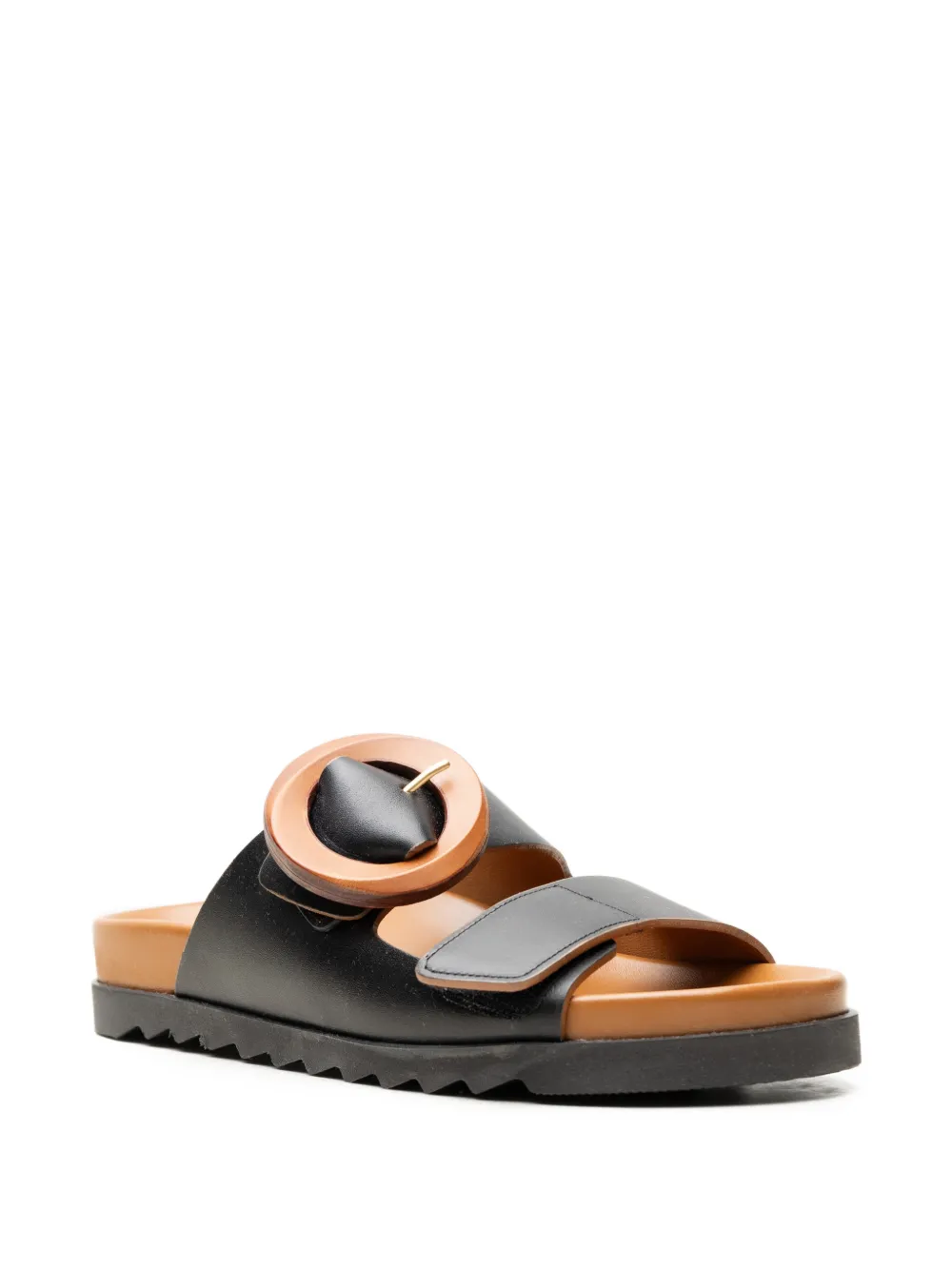 CHUCKIES buckle-detail touch-strap sandals Zwart