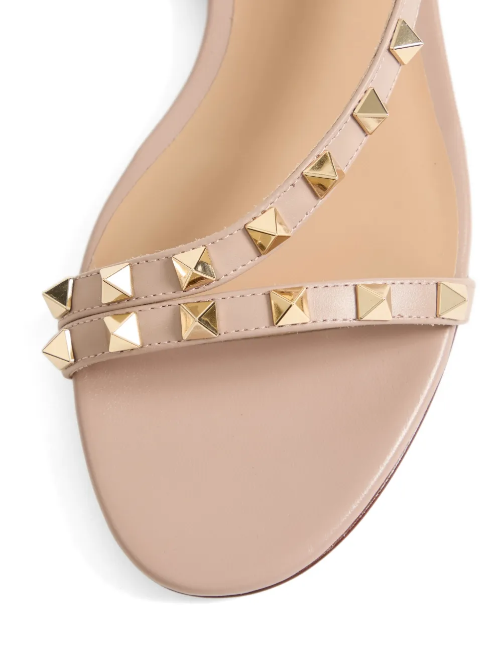 Valentino Garavani Rockstud kalfsleren sandalen Beige