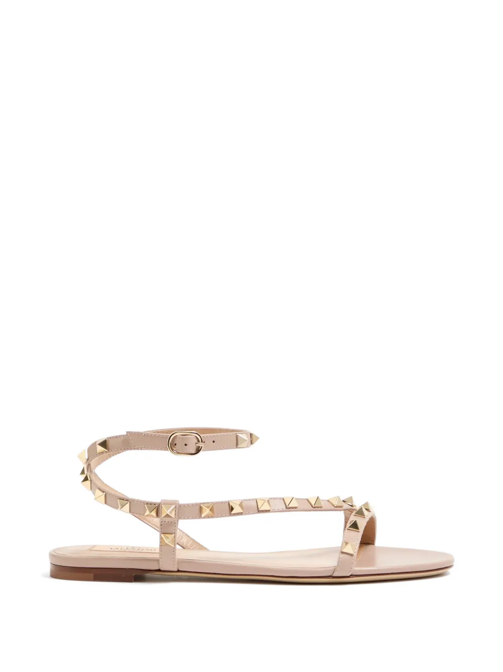 Valentino Garavani Rockstud kalfsleren sandalen Beige
