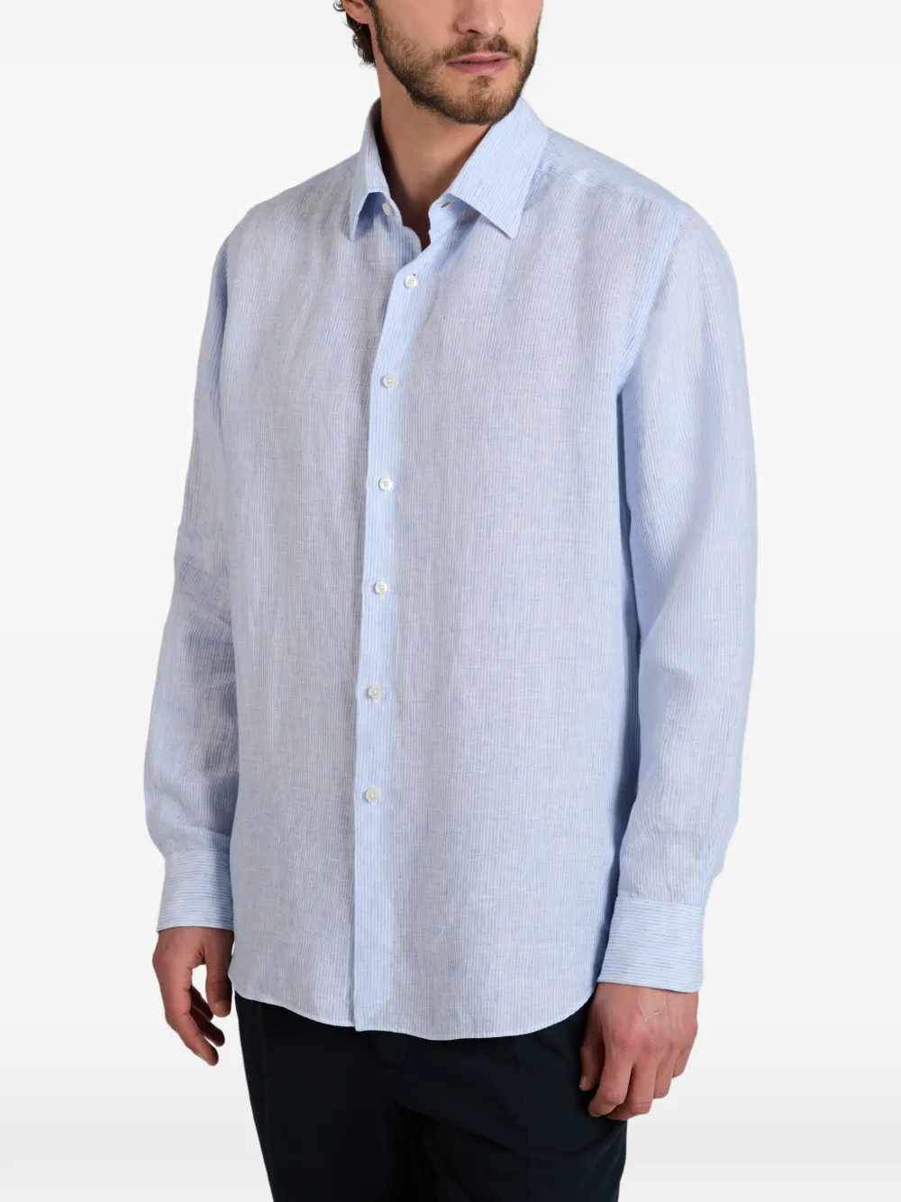 slowear Linnen overhemd Blauw