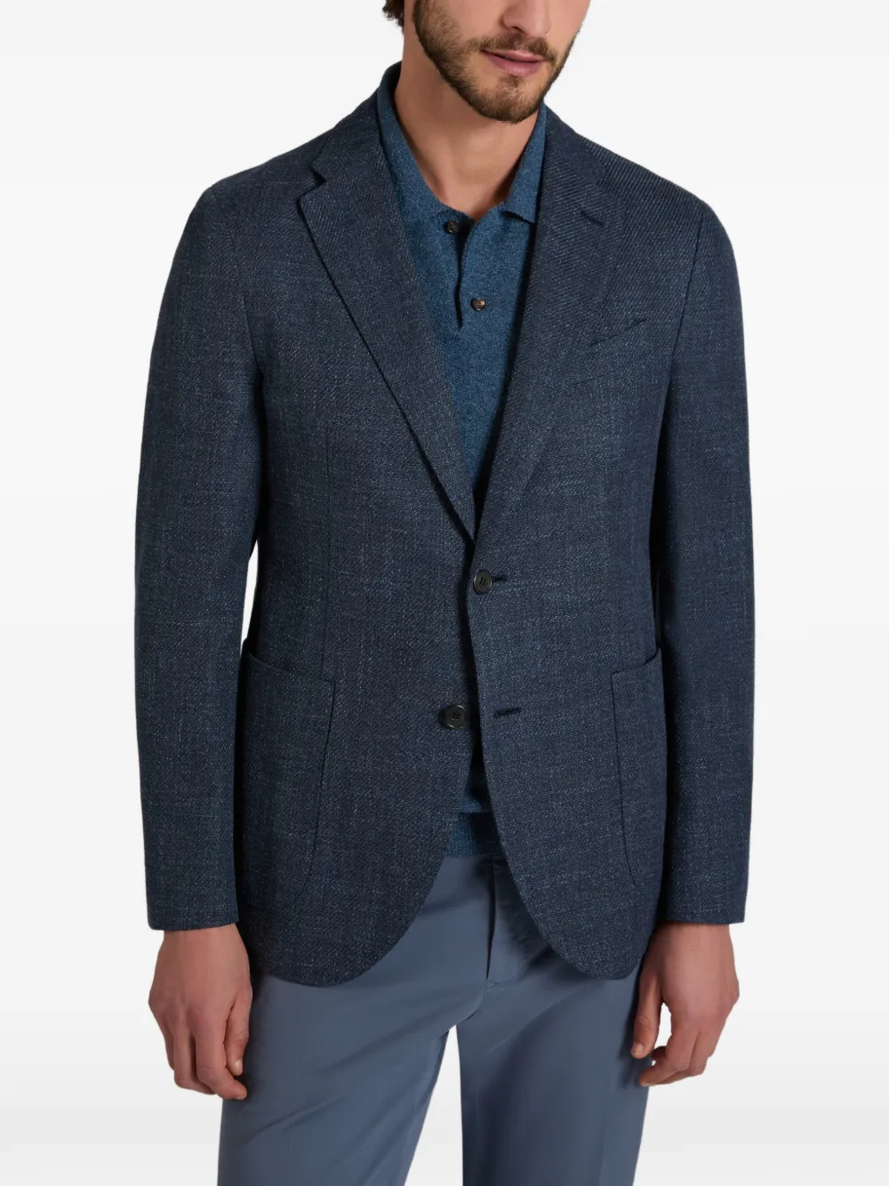 slowear Blazer met gemêleerd effect Blauw