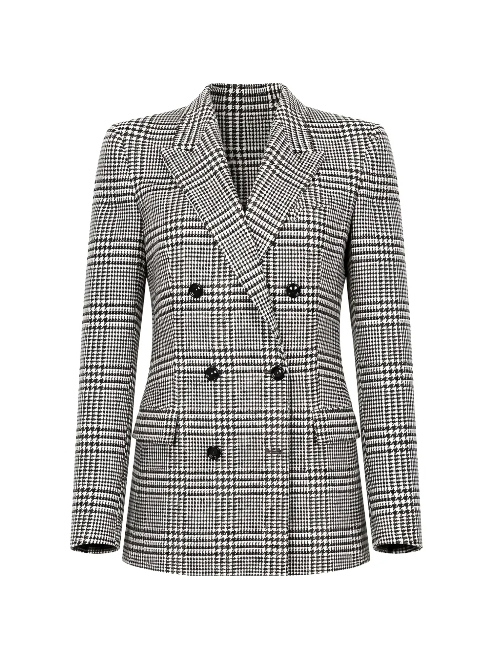Tagliatore Prince of Wales check double-breasted blazer - Bianco