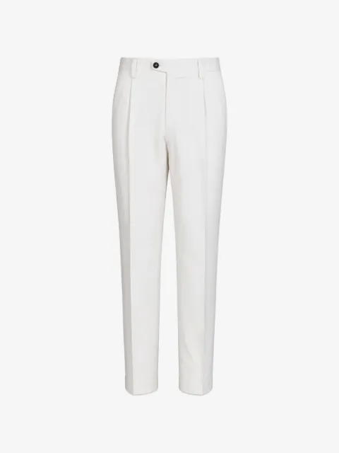 DEVORE pleated turn-up trousers