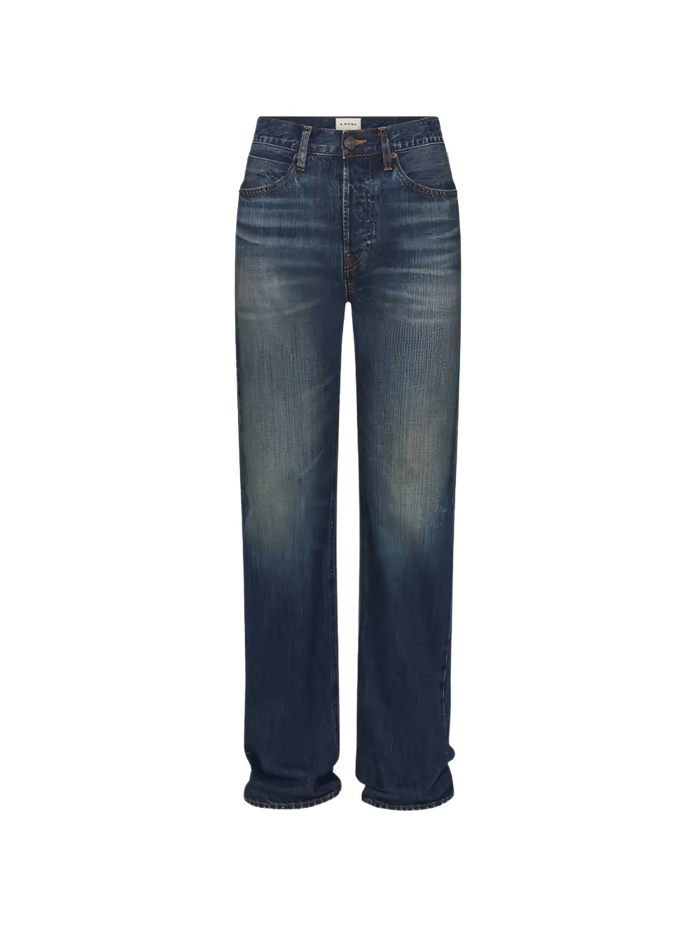 FRAME faded straight-leg jeans - Blu
