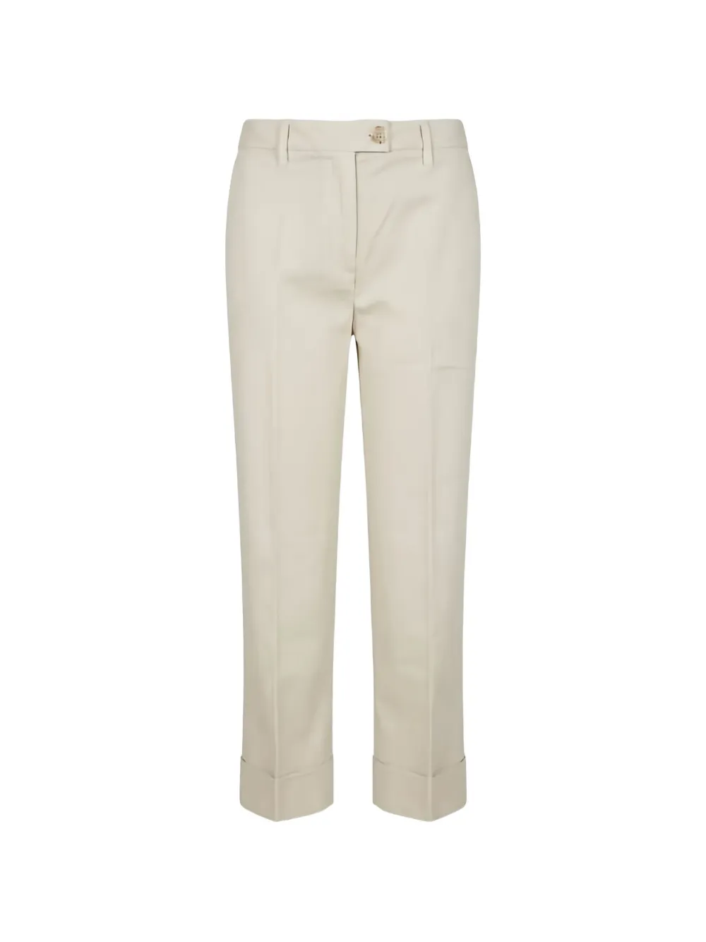 Re-Hash pressed-crease turn-up trousers - Toni neutri