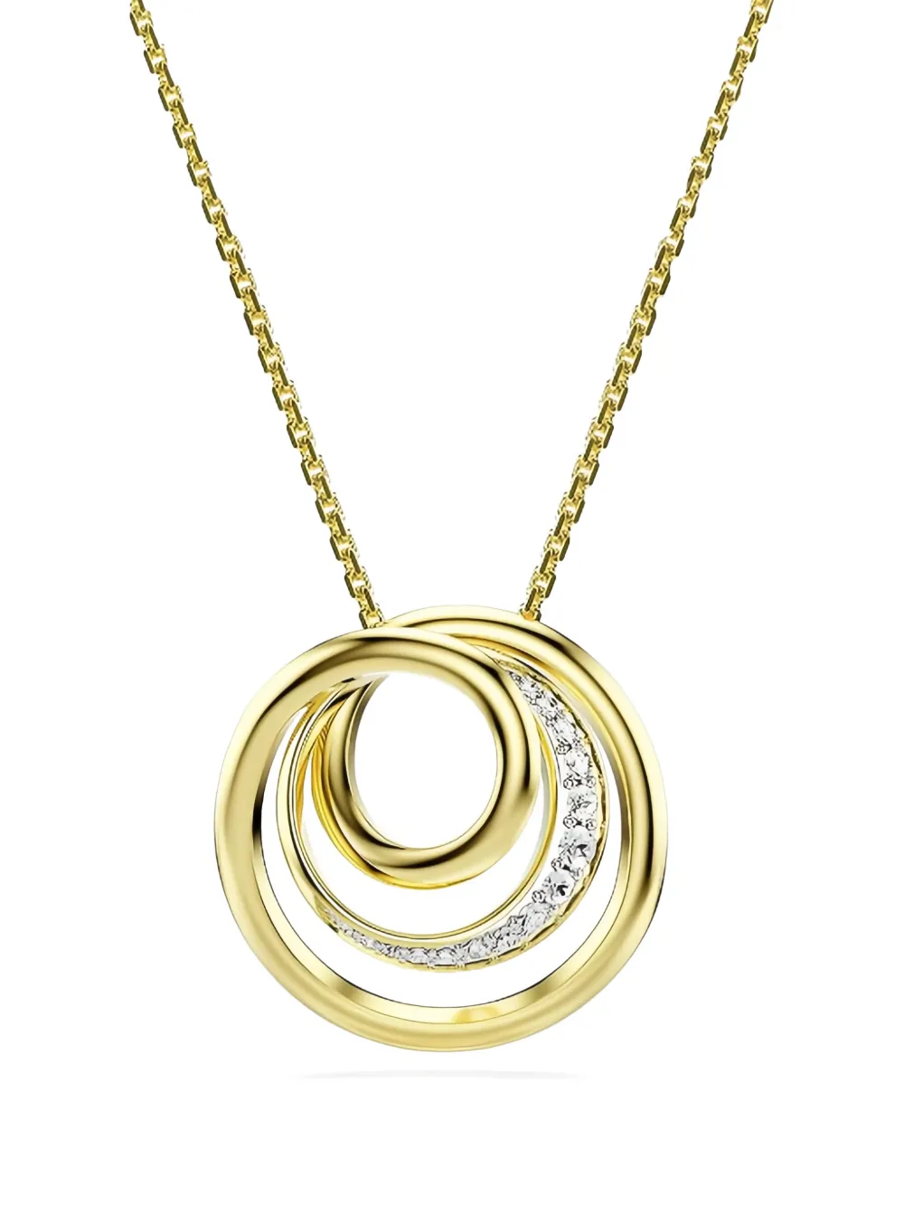 Swarovski Hyperbola circle-pendant necklace - Oro