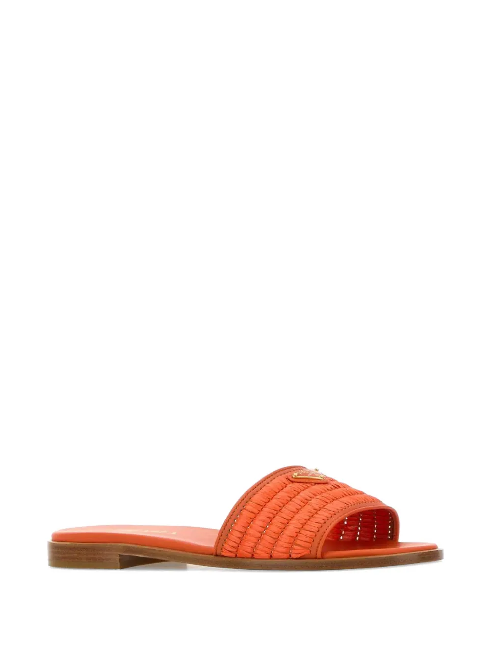 Prada open toe flat slippers Oranje