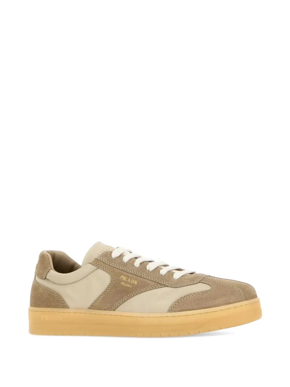 Prada panelled sneakers Beige