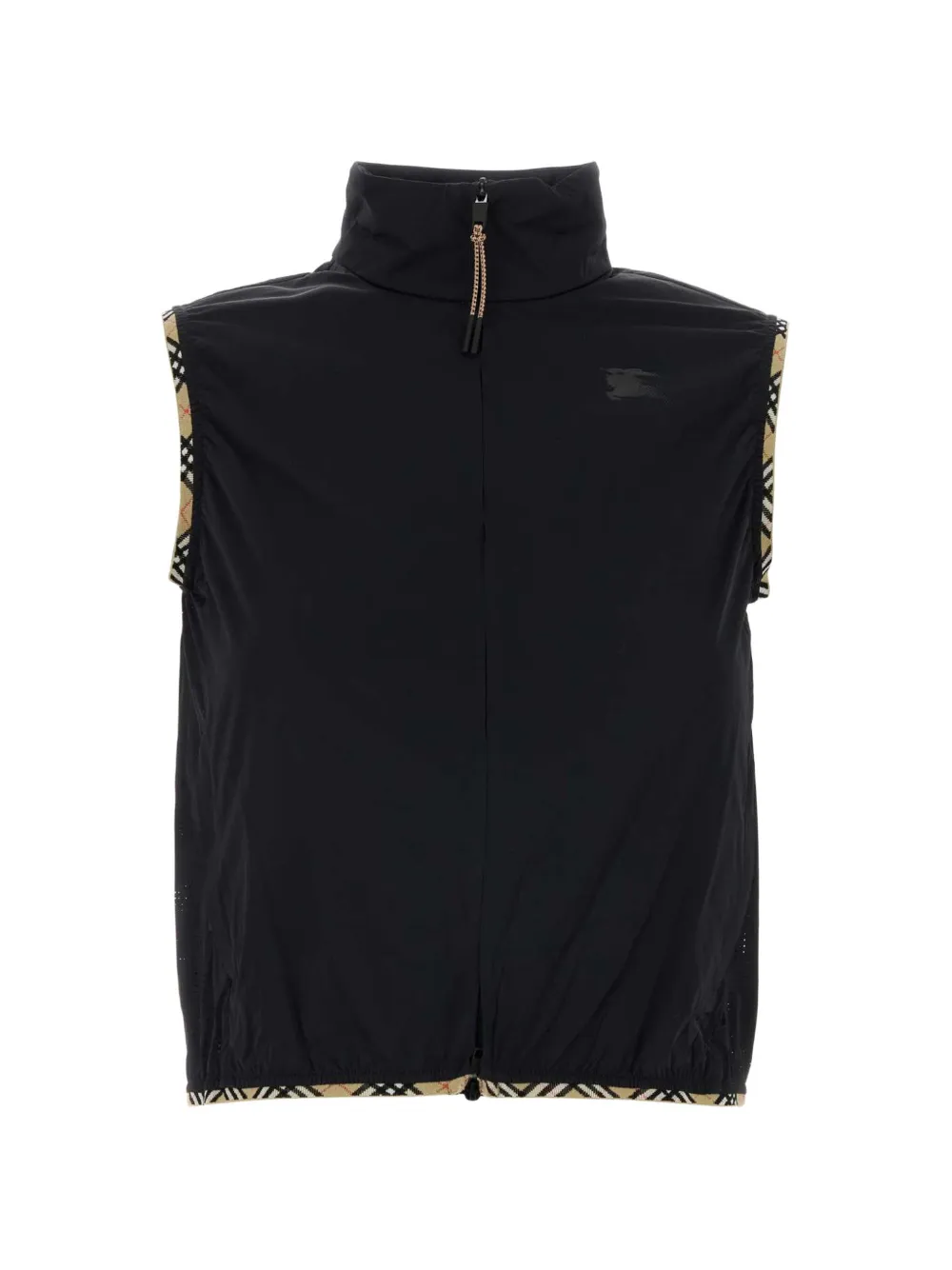 Burberry check trim gilet - Nero