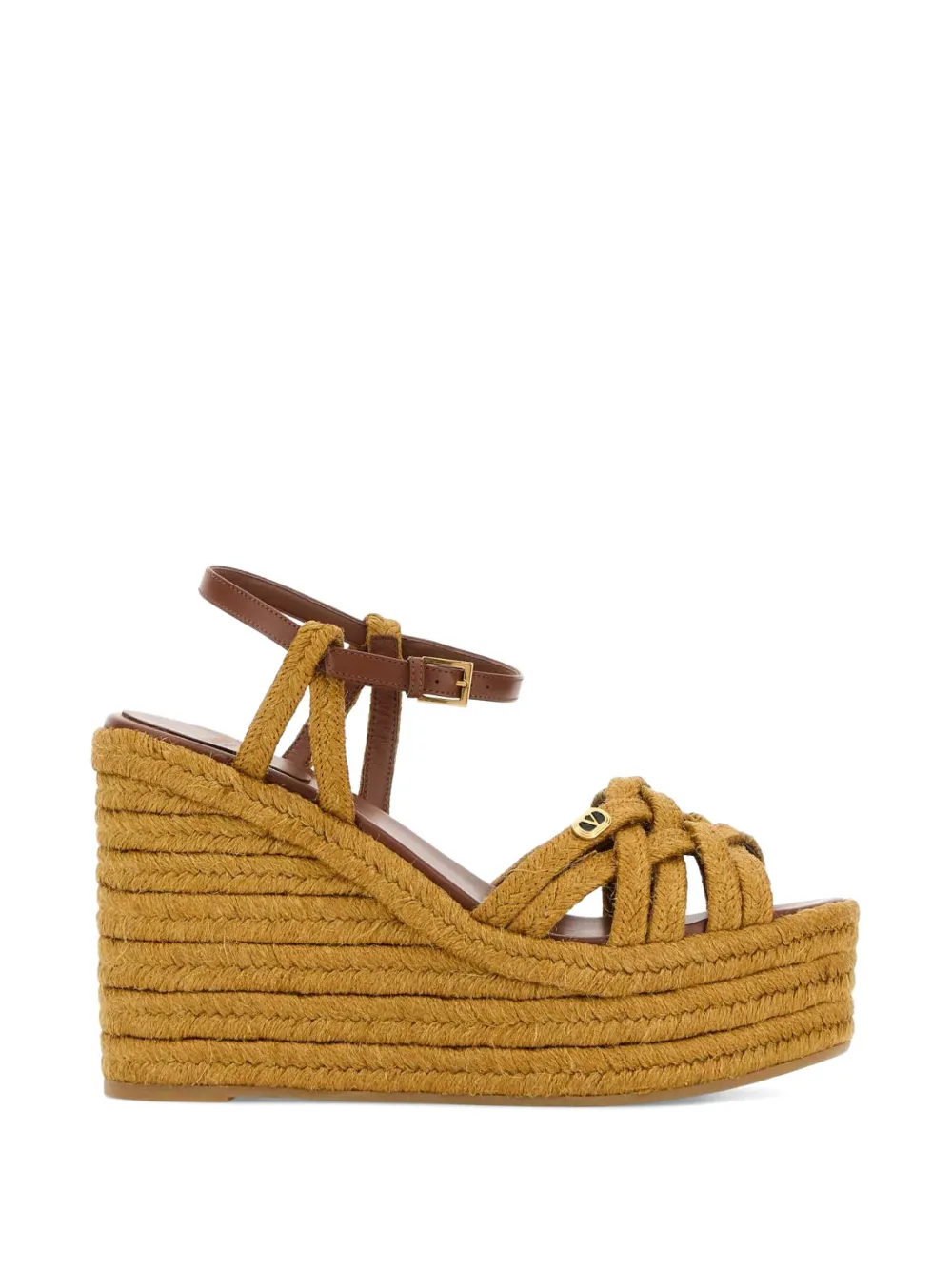 Valentino Garavani woven wedge espadrilles Bruin