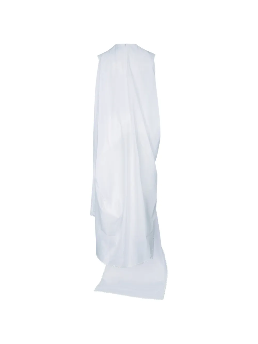 Jacquemus Asymmetrische jurk met ruches Wit