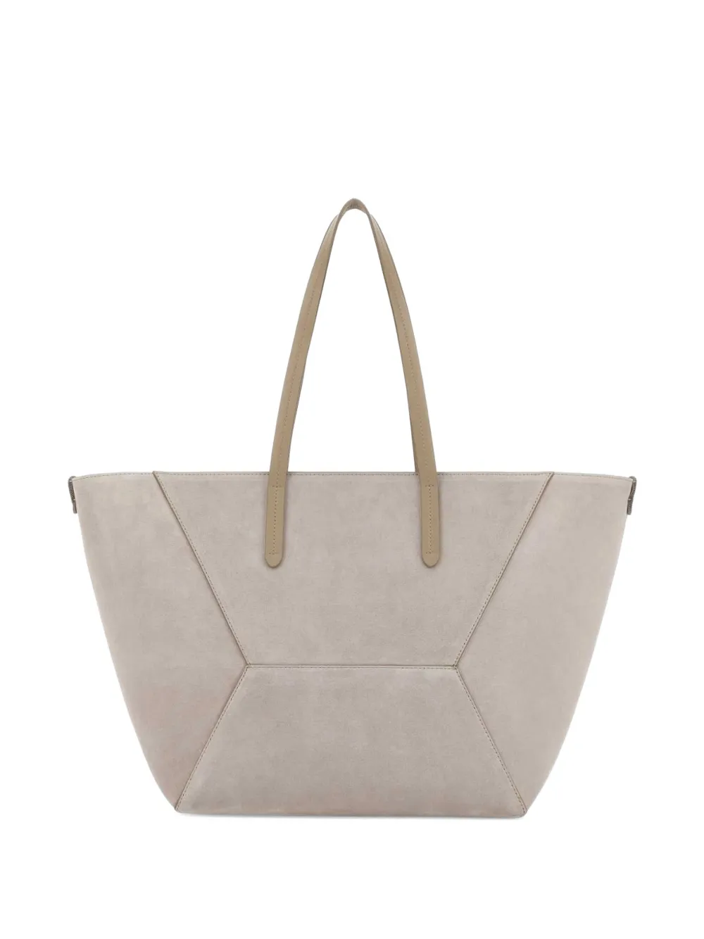 Brunello Cucinelli Shopper met vlakken Beige