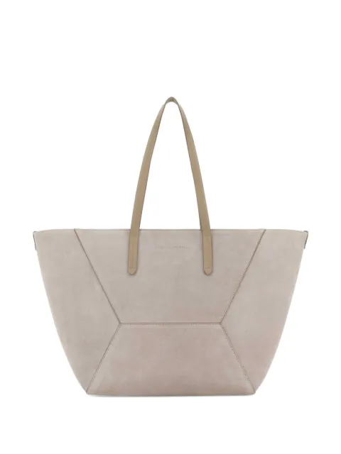 Brunello Cucinelli panelling shopper bag