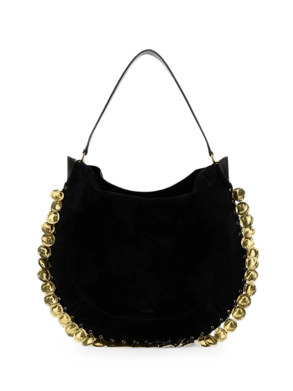 ISABEL MARANT Oskan Soft coin-embellished shoulder bag - Schwarz