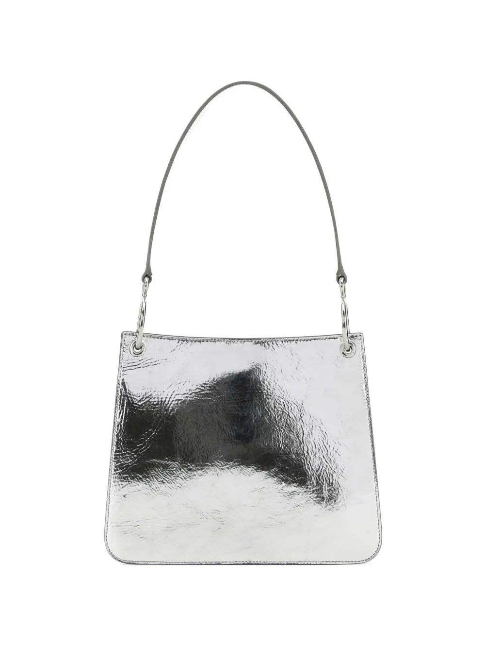 Jil Sander Otto metallic leather tote bag - Argento