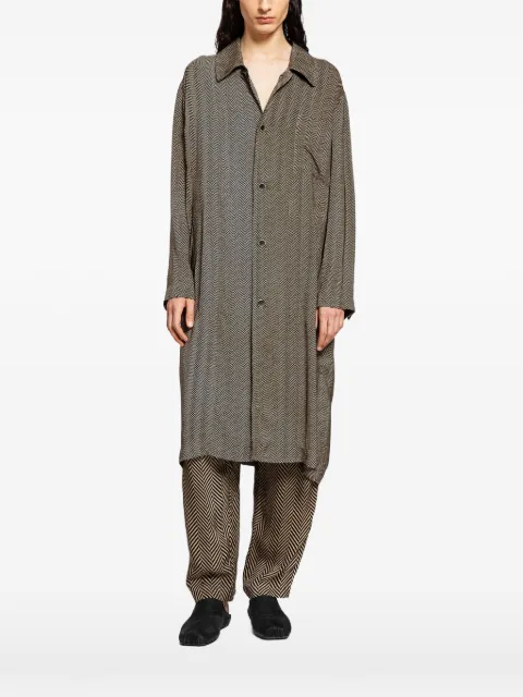 Uma Wang herringbone button coat