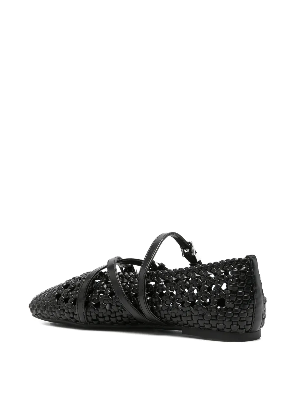 Michael Kors Indy buckle-strap ballet flats Zwart