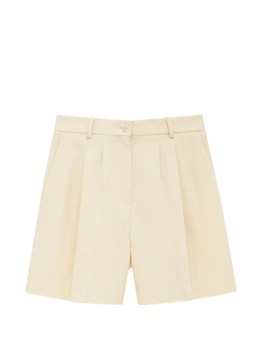ANINE BING Brice pleated tailored shorts - Giallo