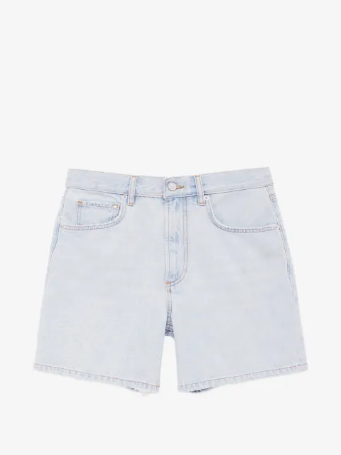ANINE BING Delaney frayed-edge denim shorts