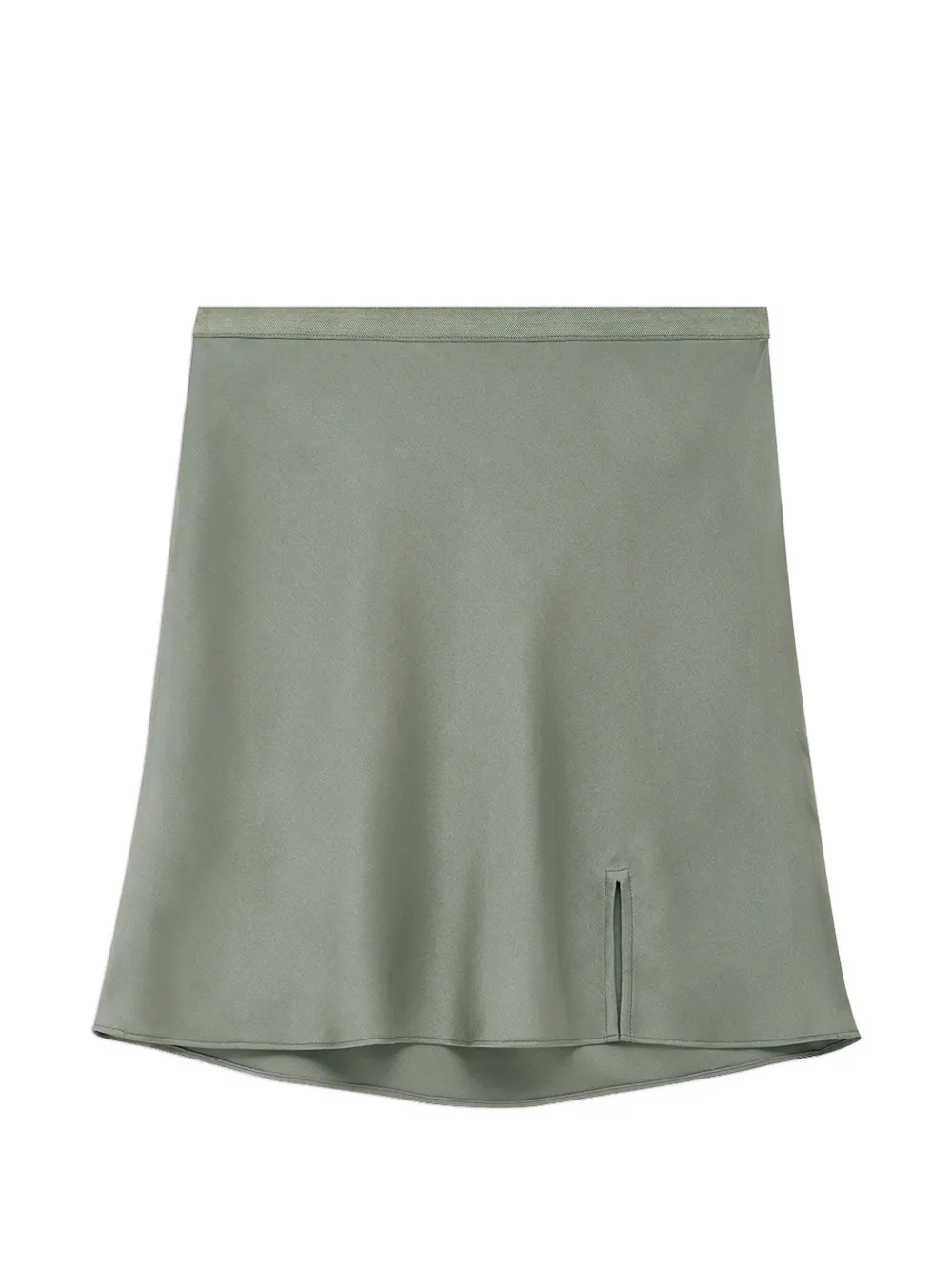 ANINE BING Chrisly front-slit mini skirt - Verde