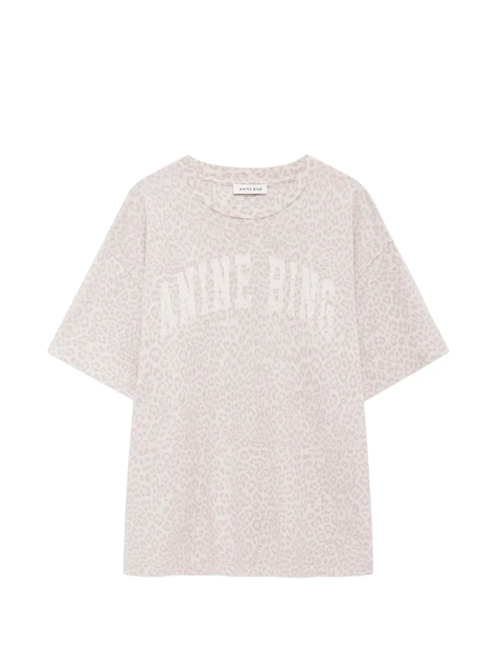 ANINE BING Cade leopard-print T-shirt - Toni neutri