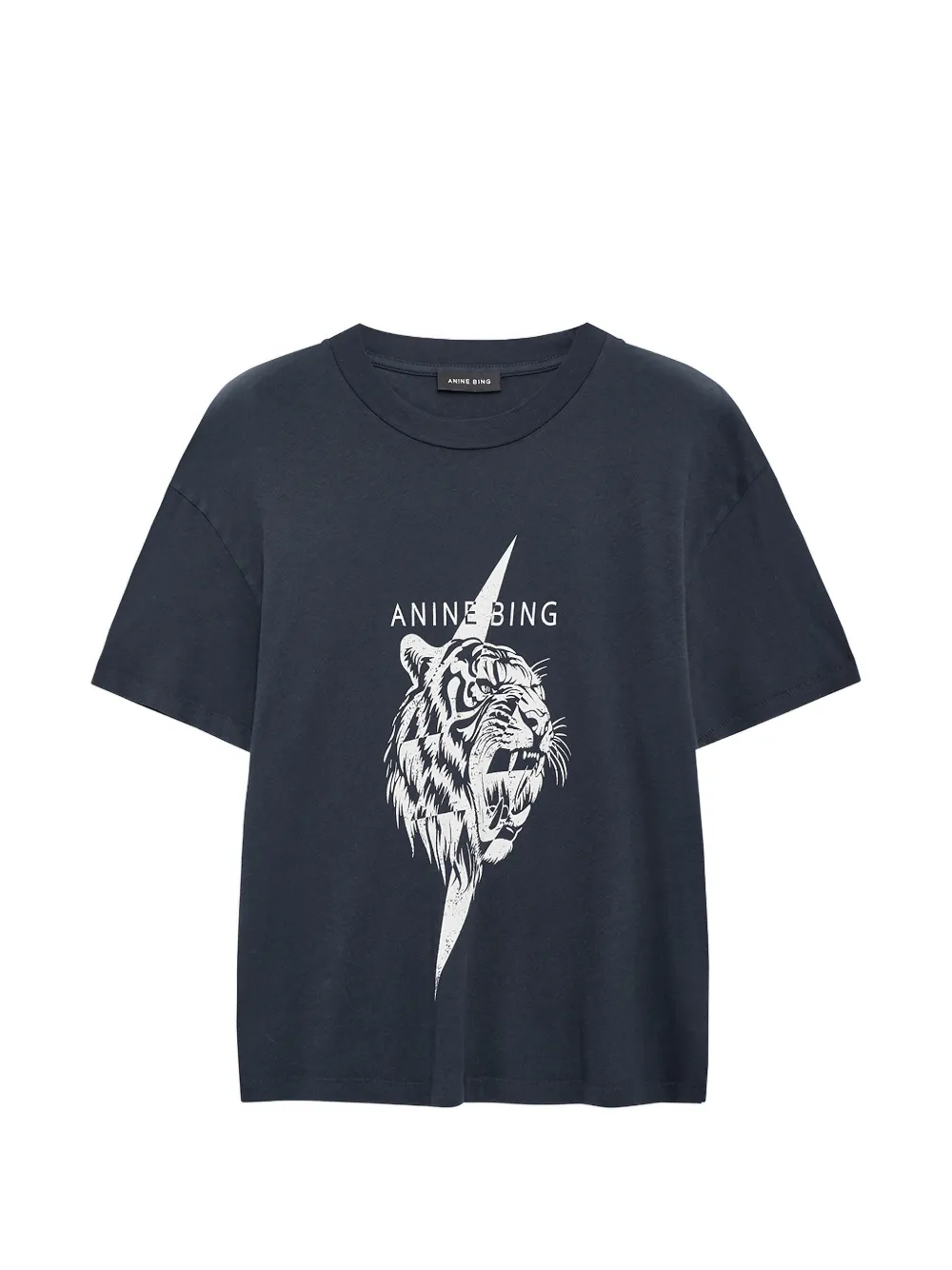 ANINE BING Wagner tiger-graphic T-shirt - Blu