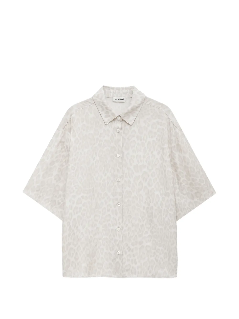 ANINE BING Coco leopard-print shirt - Toni neutri
