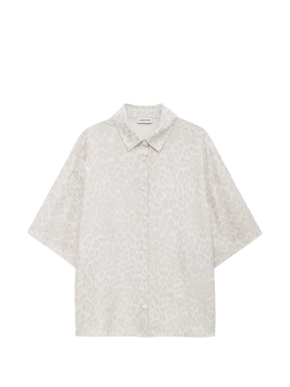 ANINE BING Coco leopard-print shirt - Nude