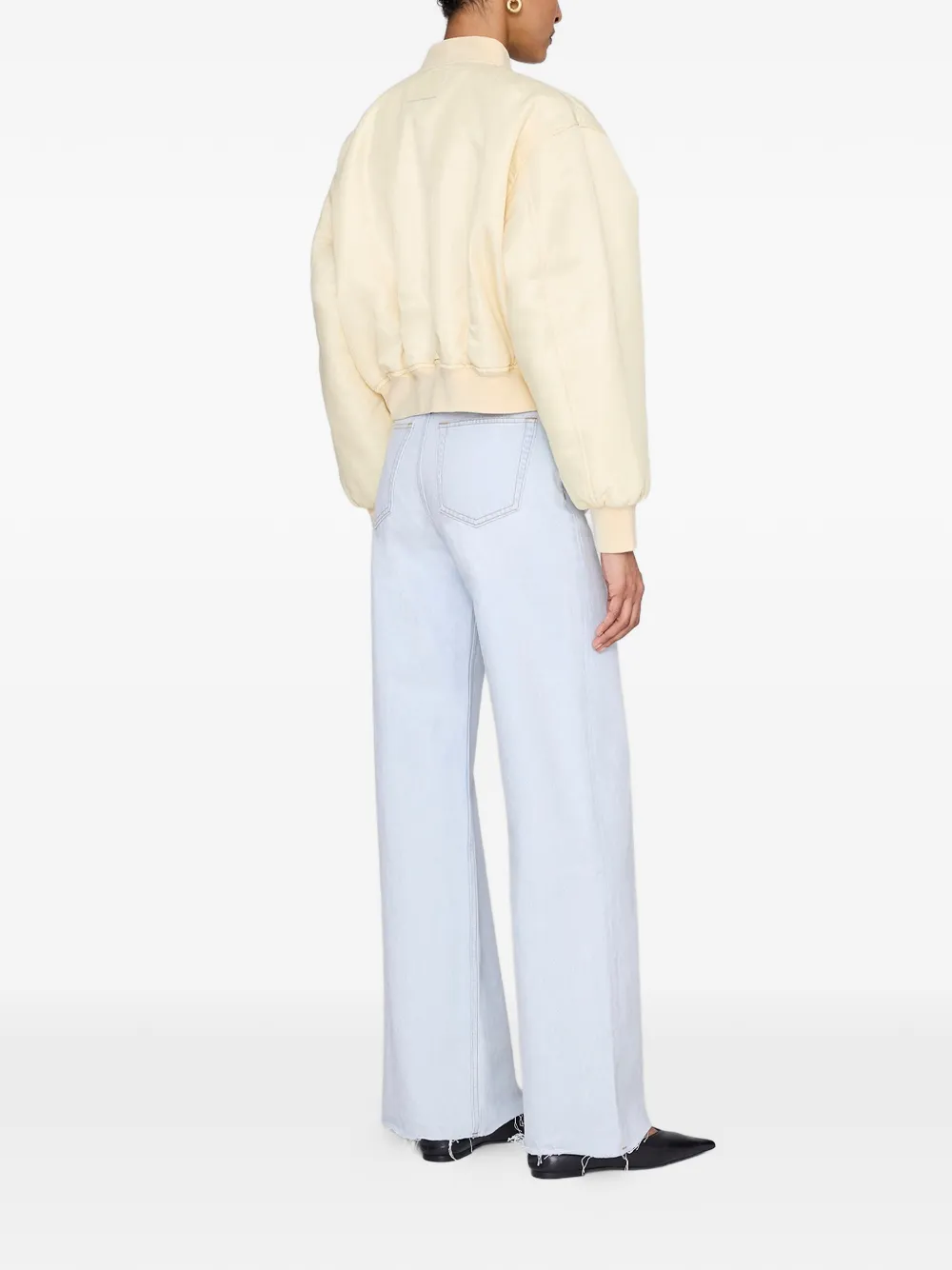 ANINE BING Leon cropped bomberjack Beige
