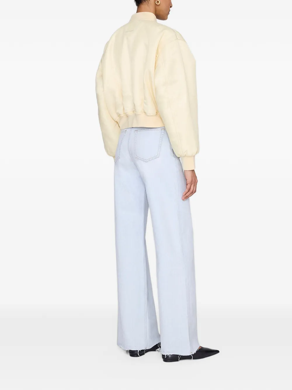 ANINE BING Leon cropped bomberjack Beige