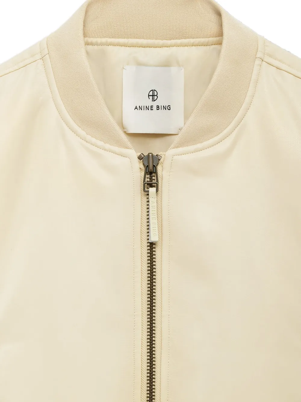 ANINE BING Leon cropped bomberjack Beige