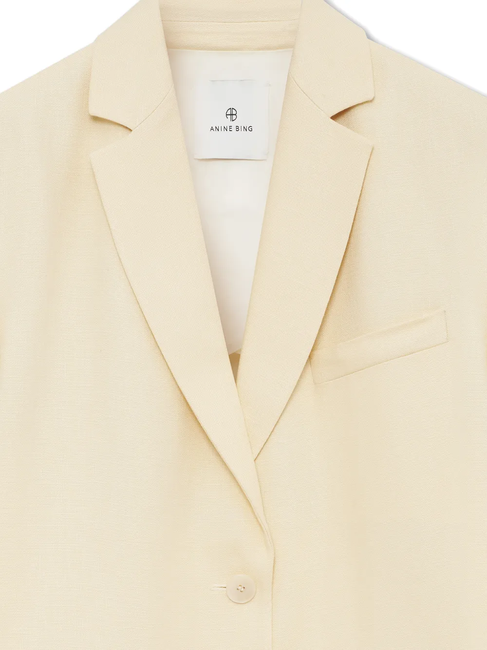 ANINE BING Blazer met enkele rij knopen Geel
