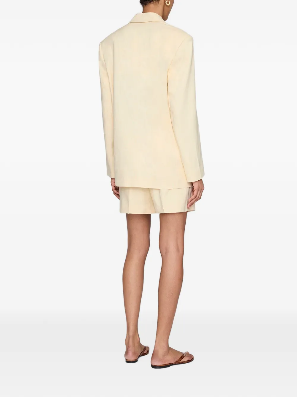 ANINE BING Blazer met enkele rij knopen Geel