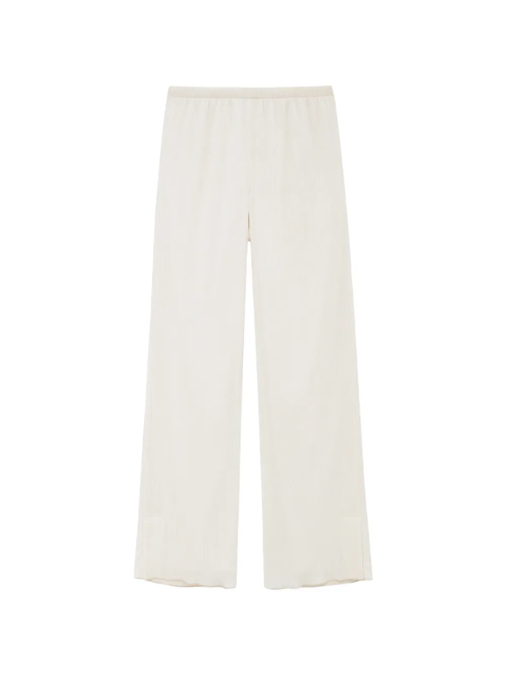 ANINE BING Aden plissé-effect palazzo pants - Toni neutri