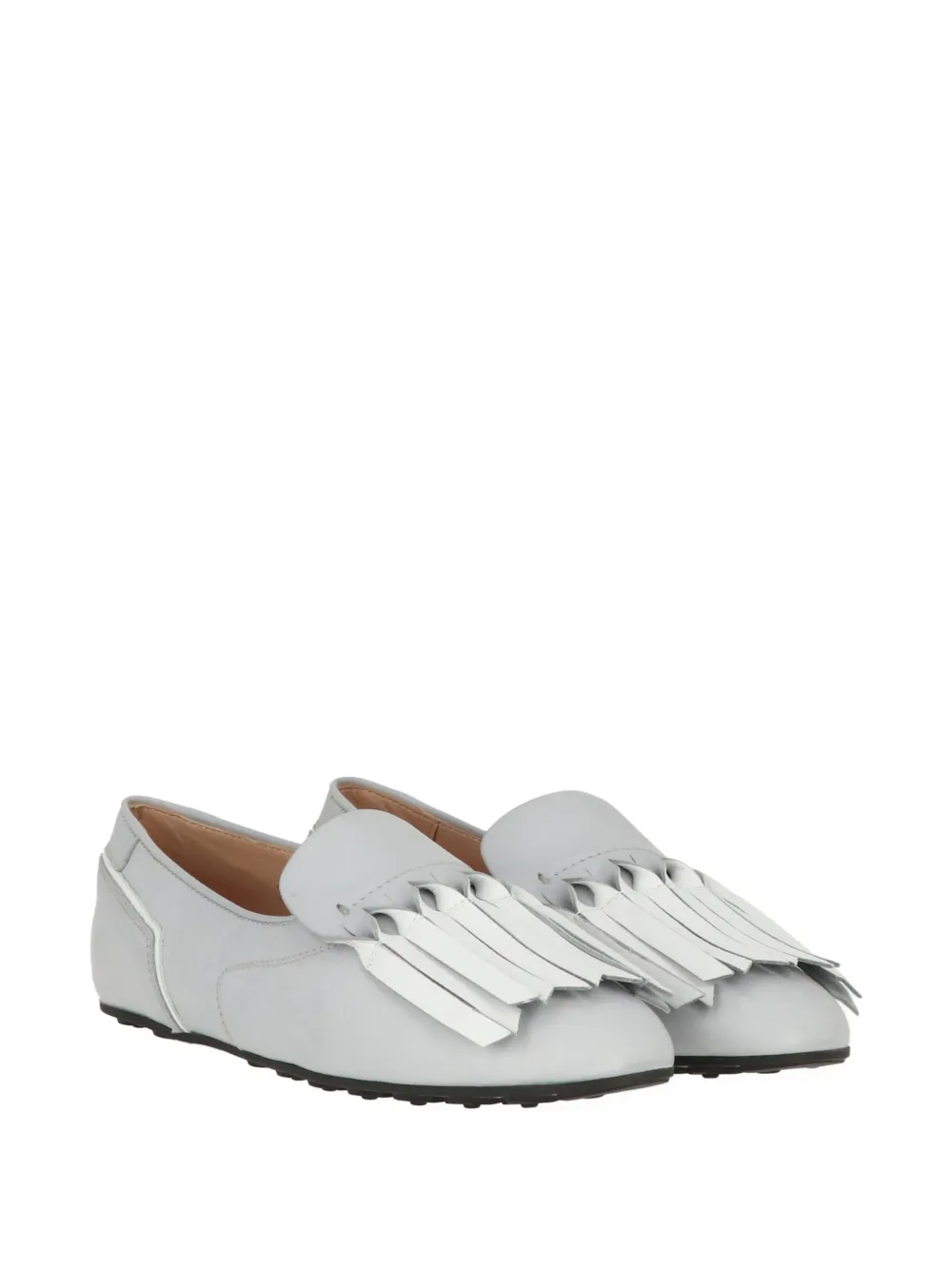 Tod's tassel leather loafers Grijs