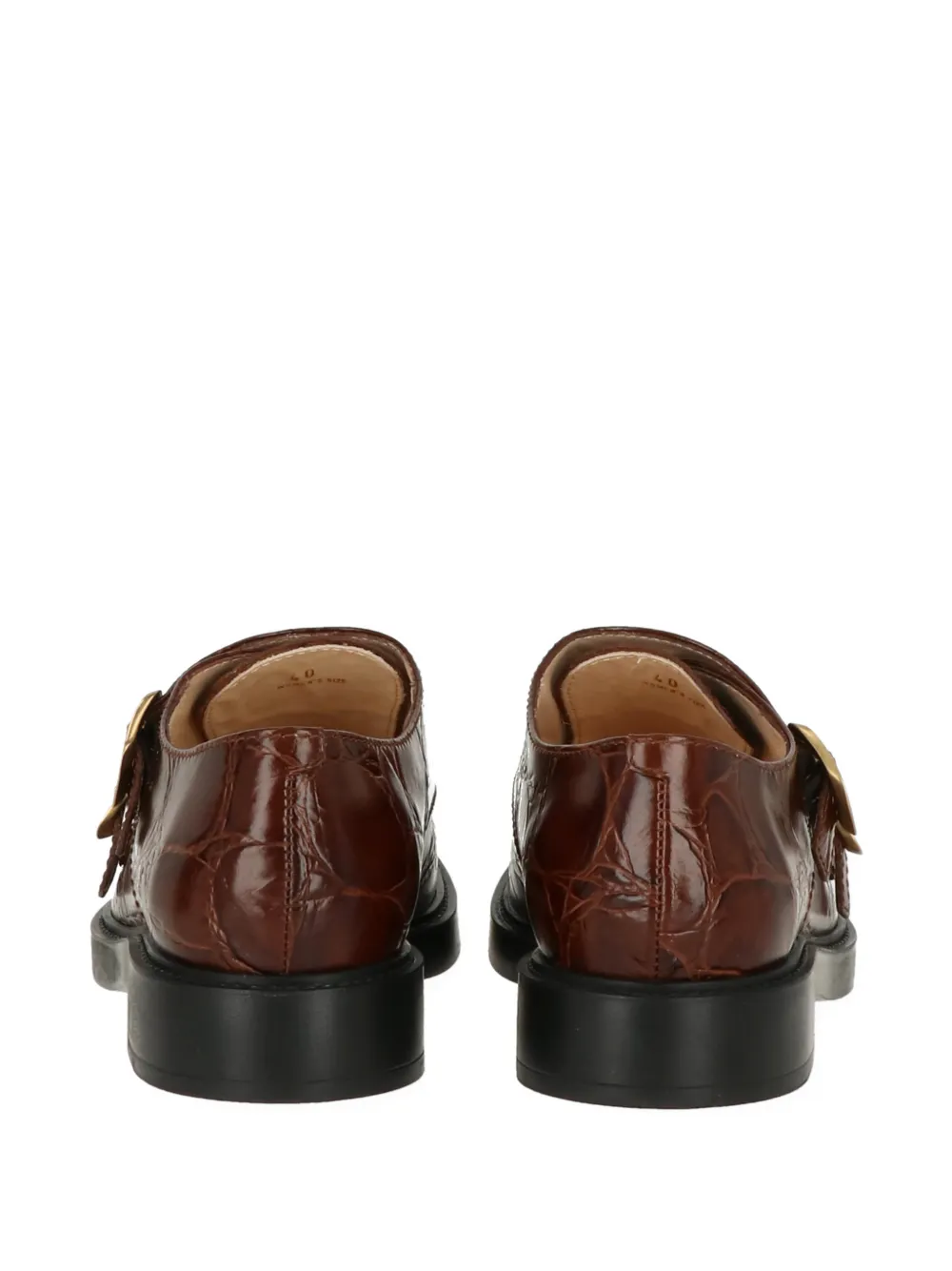 Tod's buckle embossed leather loafers Bruin