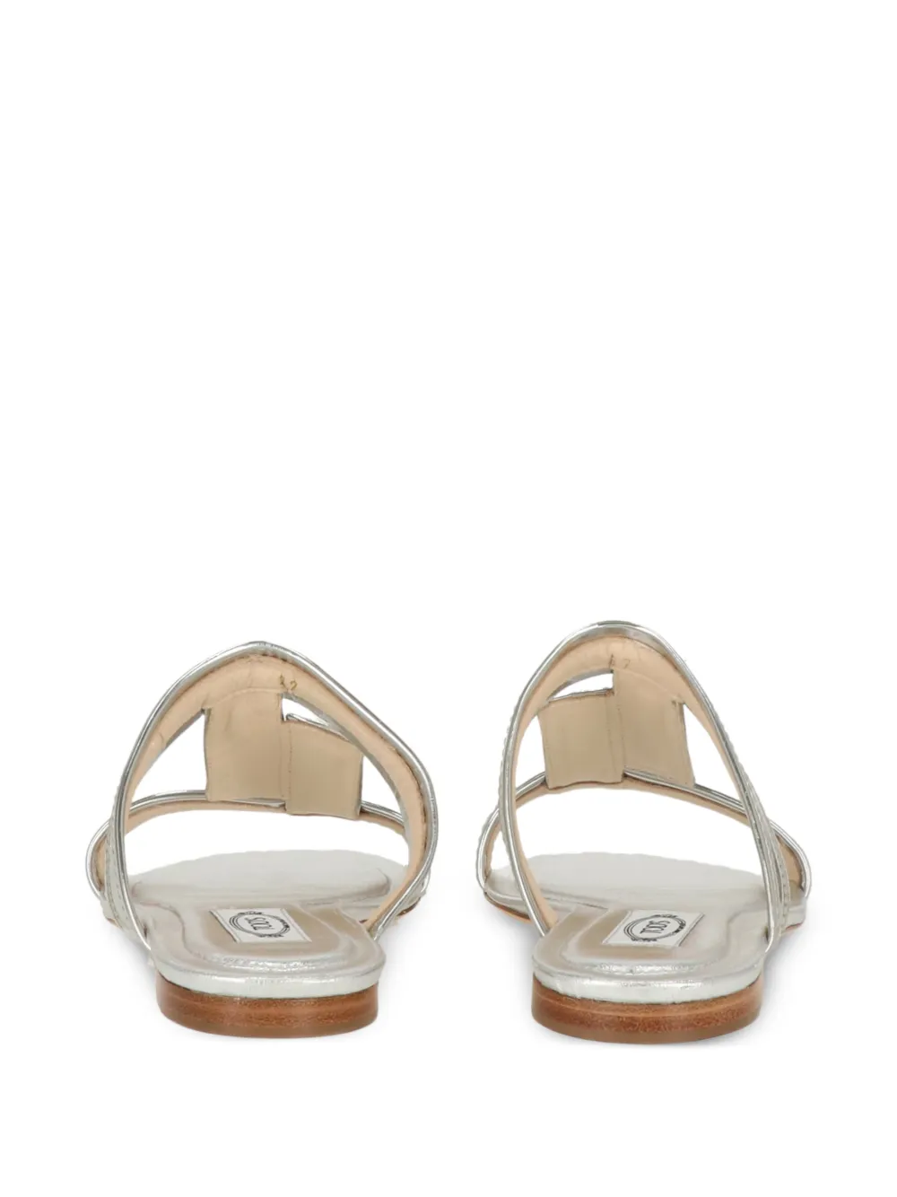 Tod's cushioned leather sandals Zilver