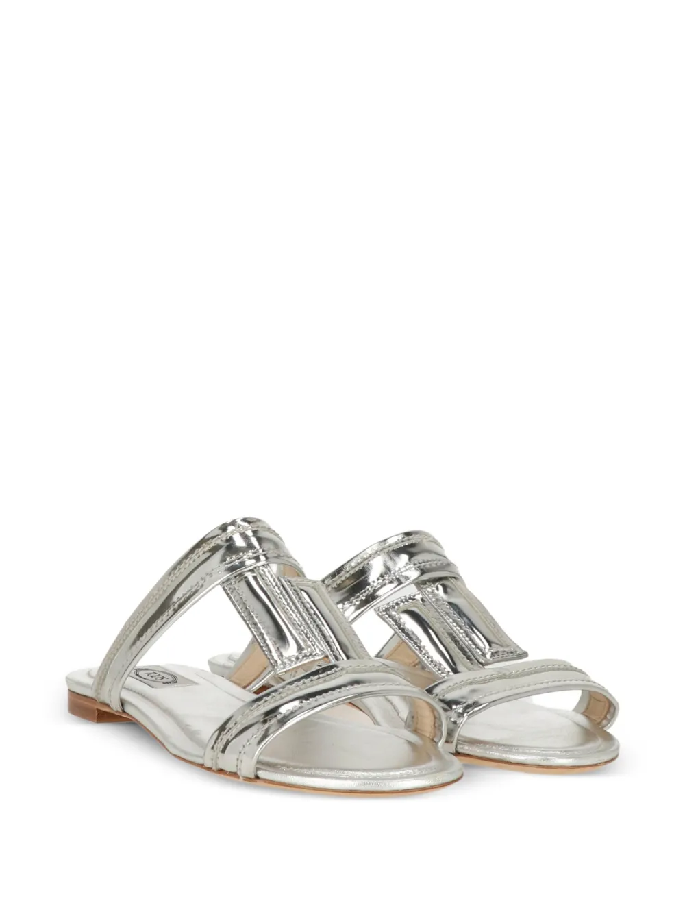 Tod's cushioned leather sandals Zilver